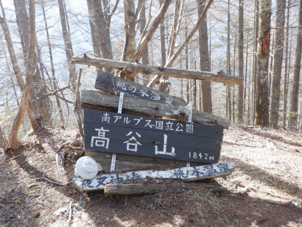 高谷山山頂　展望なし